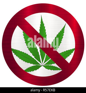 Non fumare marijuana vietato Foto Stock