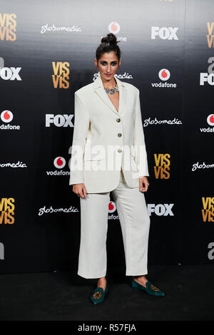 Alba Flores assiste Vis a Vis la stagione 4 premiere a Callao luci della città cinema di Madrid. Foto Stock