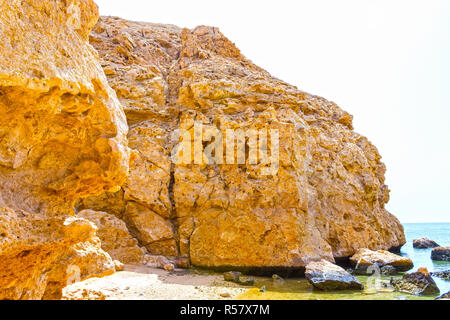 Baia con acqua blu in Ras Mohammed Parco Nazionale in Egitto Foto Stock