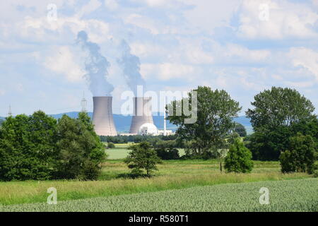 Centrale nucleare di Grohnde Foto Stock