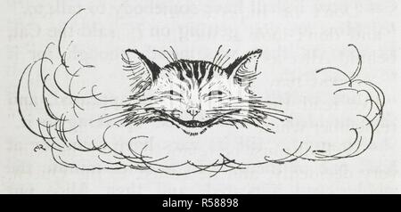 Il Cheshire cat. Alice nel Paese delle Meraviglie illustrato da Arthur Rackham. Con un proemio di Austin Dobson. L.P.. pp. xi. 161. William Heinemann: Londra; Doubleday, pagina & Co.: New York, [1907]. Fonte: K.T.C.105.b.1 pagina 106 dettaglio. Autore: RACKHAM, Arthur. Carroll, Lewis pseud. [I. e. Charles Lutwidge Dodgson]. Foto Stock
