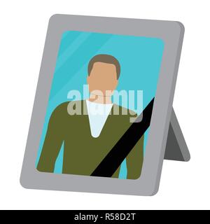 Cornice fotografica icona cartoon. Isolato illustrazione vettoriale su sfondo bianco. Illustrazione Vettoriale