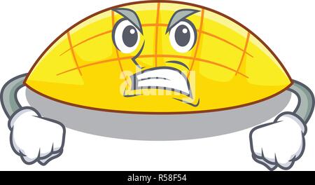 Arrabbiato slice mang sulla forma caharacter Illustrazione Vettoriale