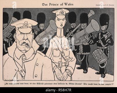 "Il Principe di Galles. Edward VIII, re di Gran Bretagna e Irlanda del Nord. Kriegs FlugblÃ¤tter des Simplicissimus. Monaco di Baviera, 1914. Fonte: Simplicissimus 01/12/1914 Pagina 472, volume 19, numero 35,. Autore: Petersen, Carl Olof. Foto Stock