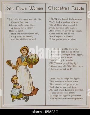 Il fiore della donna. Un venditore. Illustrazione dalla città di Londra. Città di Londra. Marcus Ward & Co.: Londra, 1883. Immagine presa da : Città di Londra. Versi di Felix Leigh. Fonte: 12805.s.9, pagina 44. Autore: gru, Thomas. Foto Stock