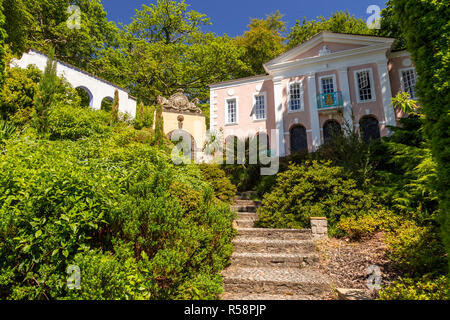 Stile Italiano edifici a Portmeirion, Galles Foto Stock