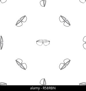 Chimica occhiali di protezione Configurazione vettore senza soluzione di continuità geometrica ripetizione per qualsiasi web design Illustrazione Vettoriale