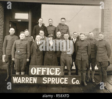 Industrie di guerra - macchinoso - UFFICIO, WARREN Abete rosso CO., Portland, Oregon ca. 1915-1920 Foto Stock