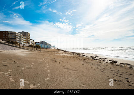 Spiaggia in Hardelot in Northen Francia Foto Stock