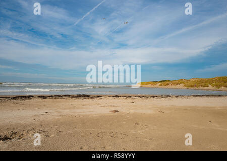 Spiaggia in Hardelot in Northen Francia Foto Stock