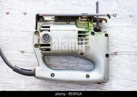 Attrezzi di falegnameria, heavy duty jigsaw Foto Stock