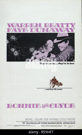 Bonnie e Clyde - originale poster del filmato Foto Stock