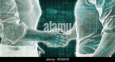Business astratto di handshake Foto Stock