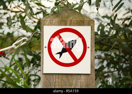 Nessun segno di pesca Foto Stock