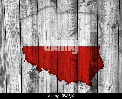 Mappa di Polonia sul texturer Foto Stock