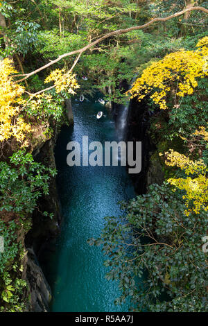 Takachiho Gorge in Giappone in autunno Foto Stock