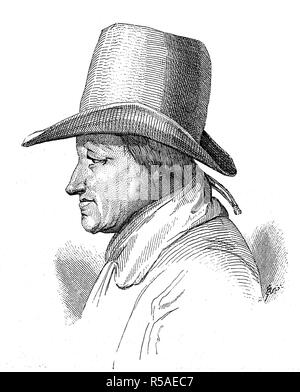 Jean-Marie Roland de La Platiere, 18 febbraio 1734, 10 novembre 1793, era un economista francese e candidato durante il francese Foto Stock