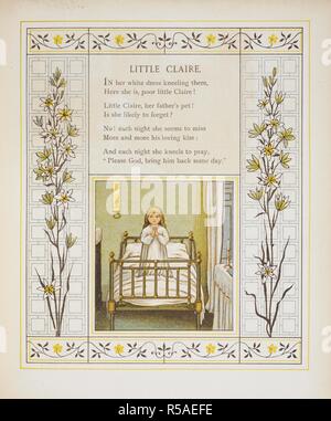 Poco Claire. Illustrazione a colori e testo da 'a casa'. A casa. Marcus & Ward Co. Londra, 1881. Immagine presa da Casa da J G Sowerby e Thos. La gru. Fonte: 12805.k.41, pagina 47. Lingua: Inglese. Autore: Sowerby, John G. Foto Stock