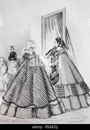 La moda a Berlino, Germania, un Krinoline, una gonna cerchio o hoopskirt è una donna indumento intimo indossato in vari periodi per tenere premuto il Foto Stock