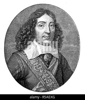 George Monck, primo duca di Albemarle, 6 dicembre 1608, 3 gennaio 1670, politico, xilografia, Inghilterra Foto Stock