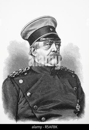 Ritratto di Otto Eduard Leopold, principe di Bismarck, duca di Lauenburg, 1 aprile 1815, 30 luglio 1898, Otto von Bismarck Foto Stock