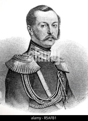 Alessandro II Nikolayevich, Aprile 29, 1818, 13 marzo 1881, fu dal 1855 al 1881 l'imperatore di Russia, xilografia, Russia Foto Stock