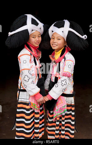 Long Horn Miao, Sugao, Guizhou, Cina Foto Stock