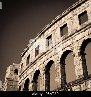 Croazia, Istria Pola Pola Arena, anfiteatro romano Foto Stock