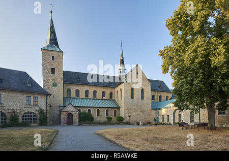 Monastero chiesa del monastero benedettino Huysburg, vicino a Halberstadt, Harz district, Sassonia-Anhalt, Germania Foto Stock