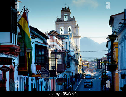 La Iglesia de la Merced Torre Campanaria del XVI secolo, Sucre, Bolivia, Patrimonio Mondiale dell UNESCO Foto Stock