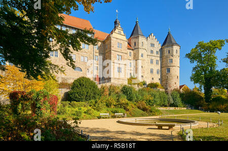 Castello Bertholdsburg, Schleusingen, Turingia, Germania Foto Stock