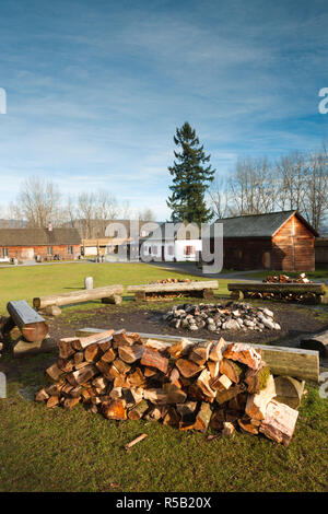 Canada, British Columbia, Vancouver-zona, Langley, Fort Langley National Historic Site, fortificato trading post costruito nel 1827 Foto Stock