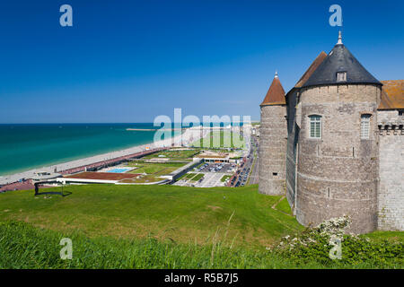 Francia, regione della Normandia, dipartimento Seine-Maritime, Dieppe, Dieppe Chateau Musee, città museo del castello Foto Stock