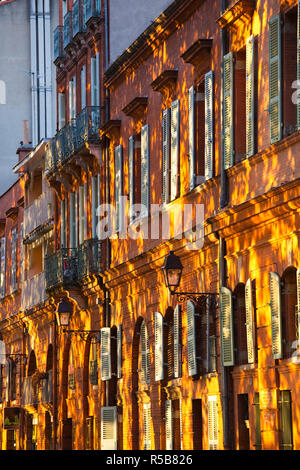 Francia, regione Midi-Pyrenees, Haute-Garonne Reparto, Toulouse, Quai Lucien lombardo, edifici Foto Stock