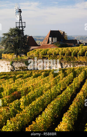 Francia, regione Aquitania, Gironde Department, St-Emilion, wine town, UNESCO-elencati di vigneti Foto Stock