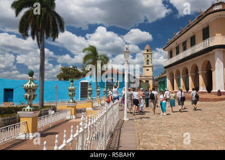Cuba, Sancti Spiritus Provincia, Trinidad, Plaza Mayor Foto Stock