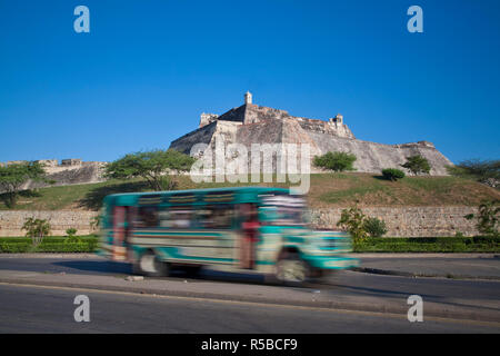 La Colombia, Bolivar, Cartagena de Indias, San Felipe Castle Foto Stock