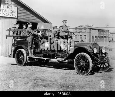 Fire Fighting apparecchiatura, Camp Sherman, Ohio ca. 1918 Foto Stock