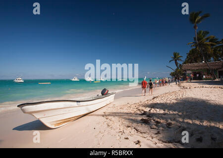 Repubblica Dominicana, Punta Cana Regione, Bavaro, Playa El Cortecito beach Foto Stock