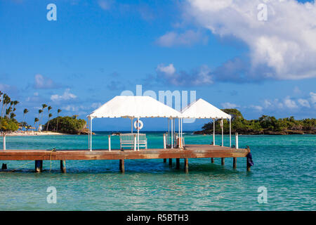 Repubblica Dominicana, Est della penisola di Samana, Samana, Cayo Levantado sapere come Bacardi Island Foto Stock