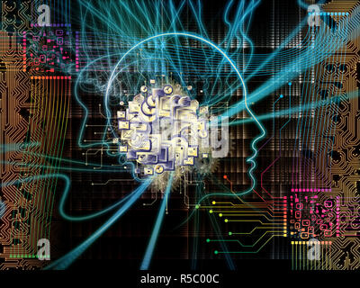 Nascita della coscienza della macchina Foto Stock