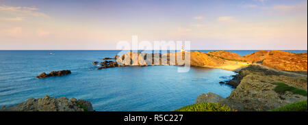 Isole Baleari Spagna, Menorca, Cap de Favaritx Lighthouse Foto Stock