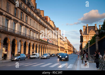 Rue de Rivoli, Paris, Francia Foto Stock
