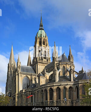 Cattedrale di Bayeux, Bayeux, dipartimento di Calvados, Bassa Normandia, Francia Foto Stock