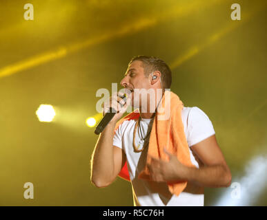 Vicenza, VI, Italia - 5 Settembre 2017: concerto dal vivo di GABBANI FRANCESCO un italiano famoso cantautore e musicista Foto Stock