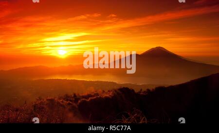 4K Tramonto in Tibet Foto Stock