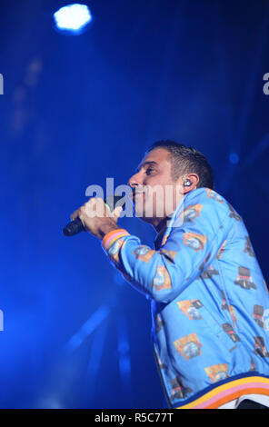 Vicenza, VI, Italia - 5 Settembre 2017: concerto dal vivo di GABBANI FRANCESCO un italiano famoso cantautore e musicista Foto Stock