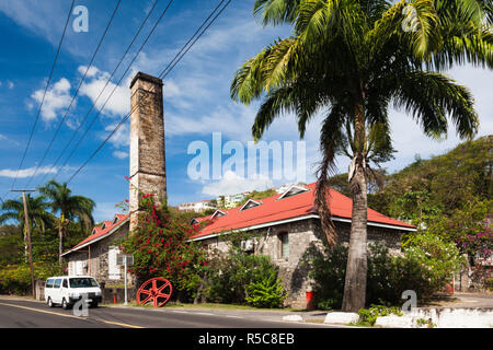 Dominica, Roseau, antico mulino per lo zucchero complesso delle arti Foto Stock