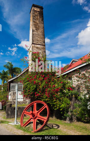 Dominica, Roseau, antico mulino per lo zucchero complesso delle arti Foto Stock