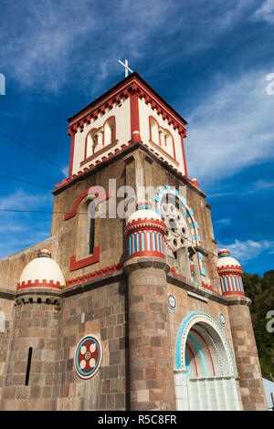 Dominica, Soufriere, chiesa di pietra Foto Stock